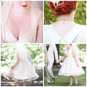 SOLD Wedding Dress 50s Style Retro Tea Length
